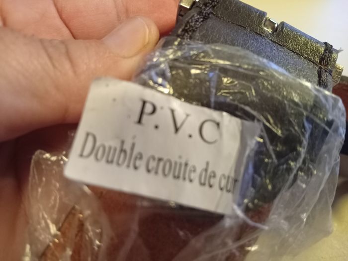 Ceinture marron marque jeans croûte de cuir taille xl42/44 - photo numéro 3