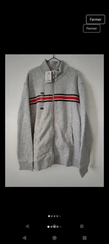 Gilet garçon zippé