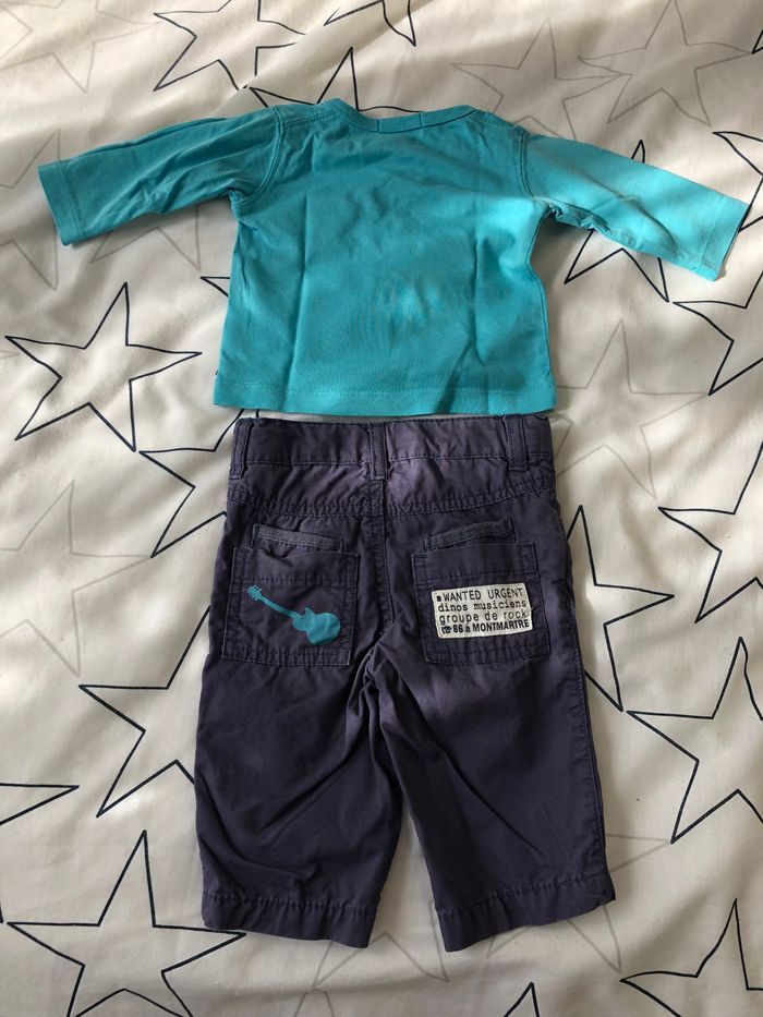 Ensemble bleu 3 mois dpam