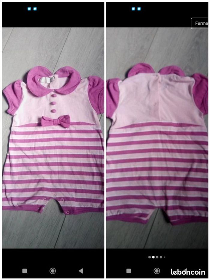 Lot body et barboteuses fille taille 3 mois - photo numéro 6