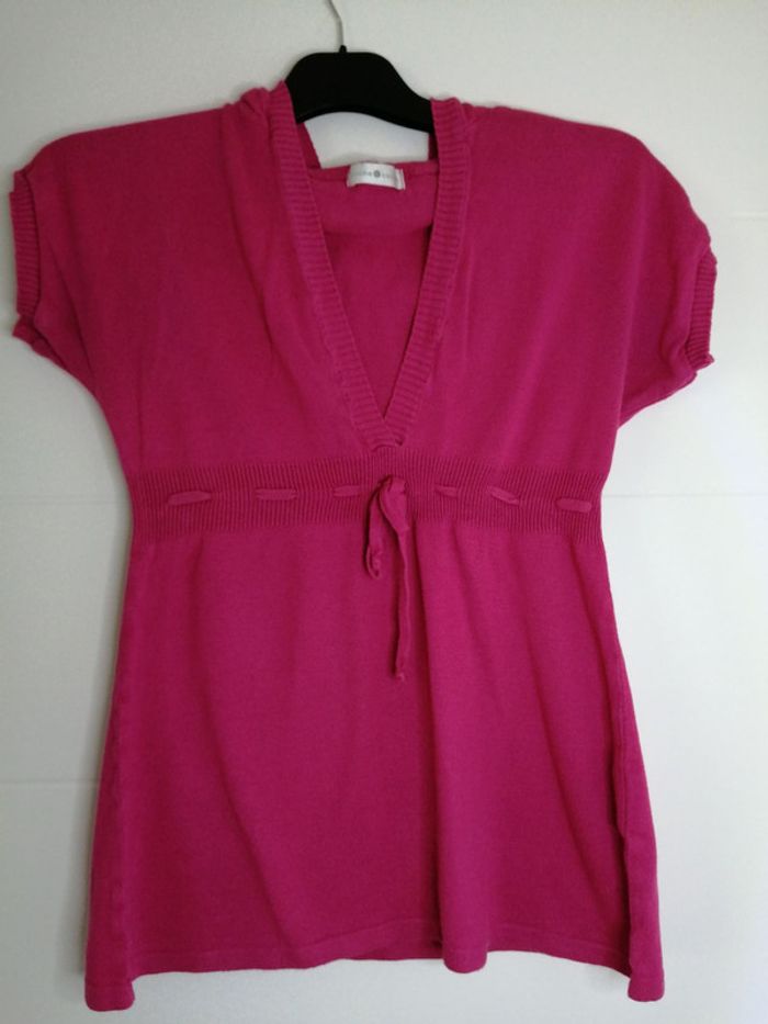 Pull manches courtes capuche femme T38 Cache cache