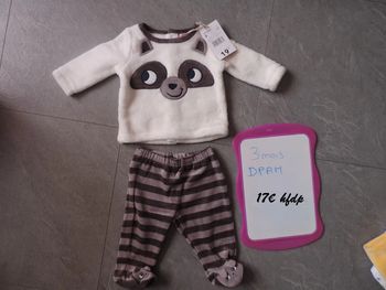 pyjama 2 pièces DPAM taille 3 mois