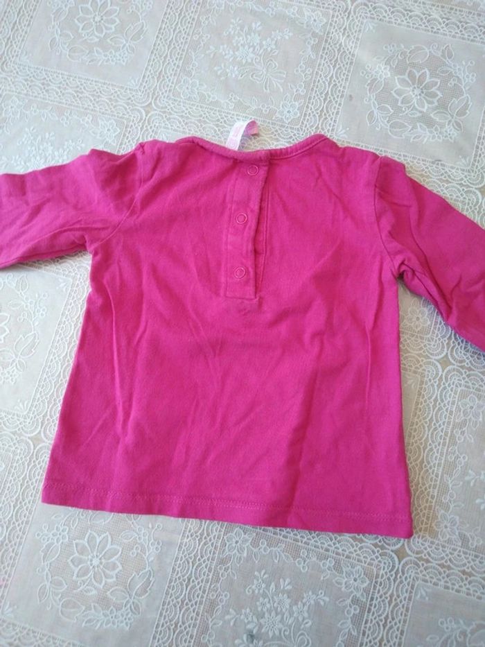 Tee-shirt rose love friend 12 mois - photo numéro 4