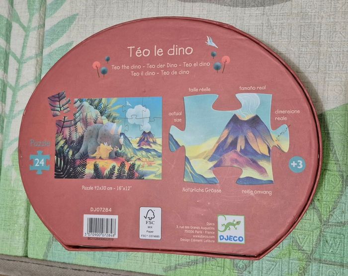 Puzzle Djeco 24 pièces - Dinosaurs - 0 à 3 ans - photo numéro 3