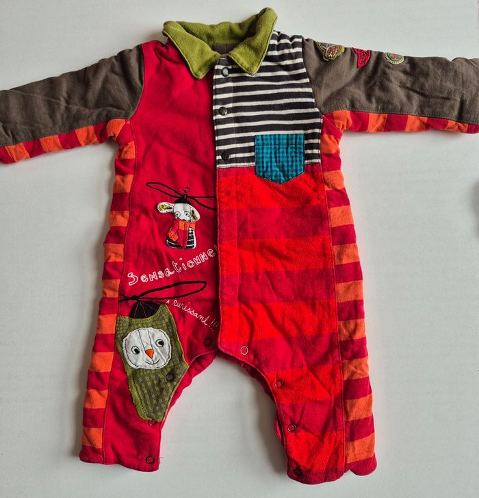 Ensemble Catimini 3 mois – grenouillère + gilet (mixte fille/garçon)