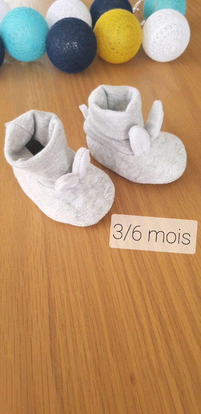 Chausson lapin 3/6 mois