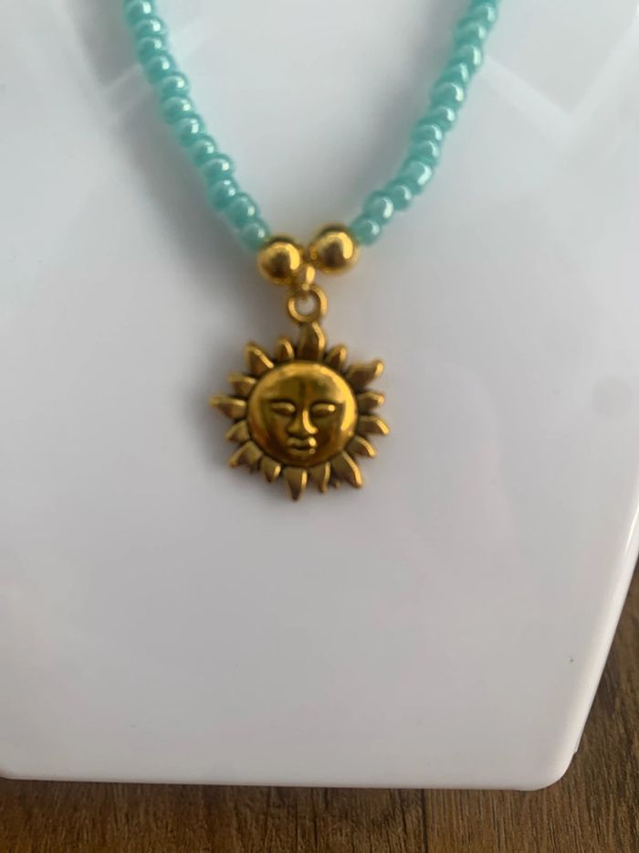 collier perles et charm acier inoxydable - photo numéro 3