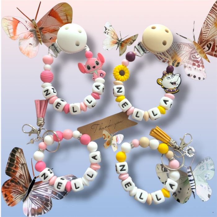 Attache tétine, anneau de dentition & porte clé