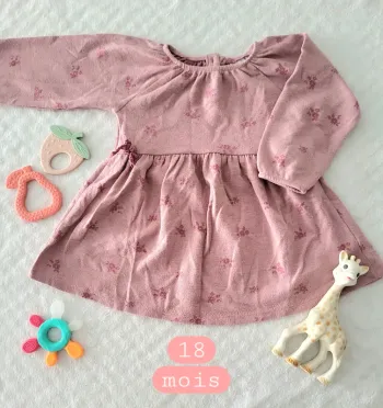 Robe automne hiver rose Zara 18mois