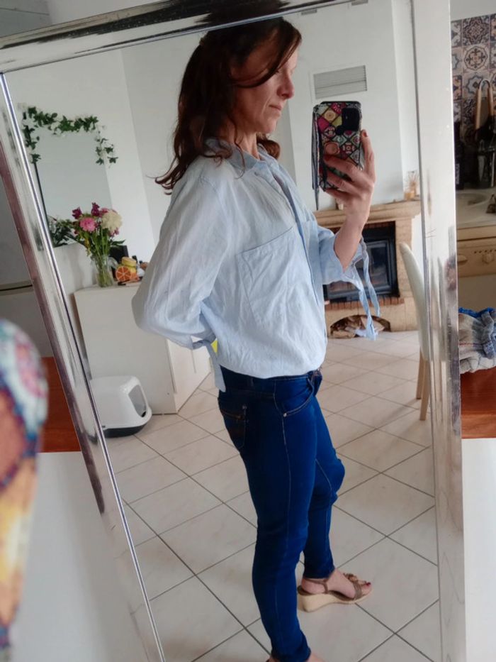 Chemise femme 44 bleu clair c81 - photo numéro 2