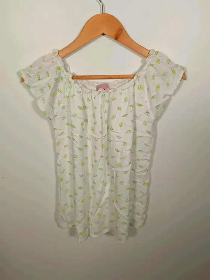 C13 blouse imprimée blanche Lisa Rose 12 ans