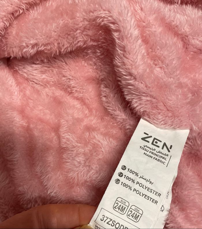 Veste Polaire Doudoune Rose fille taille 24 mois ZEN baby - photo numéro 6