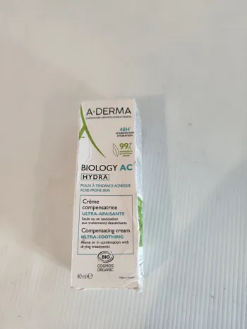 A Derma crème compensatrice ultra-apaisante 40mL valeur 11,5€ à utiliser 6 mois après ouverture