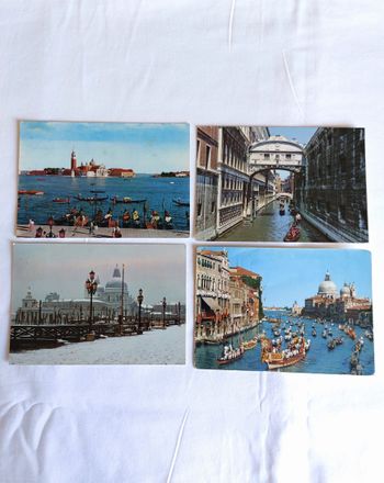 Venise Venezia Lot 4 Cartes postales anciennes années fin 60-80-90 Italie Italy