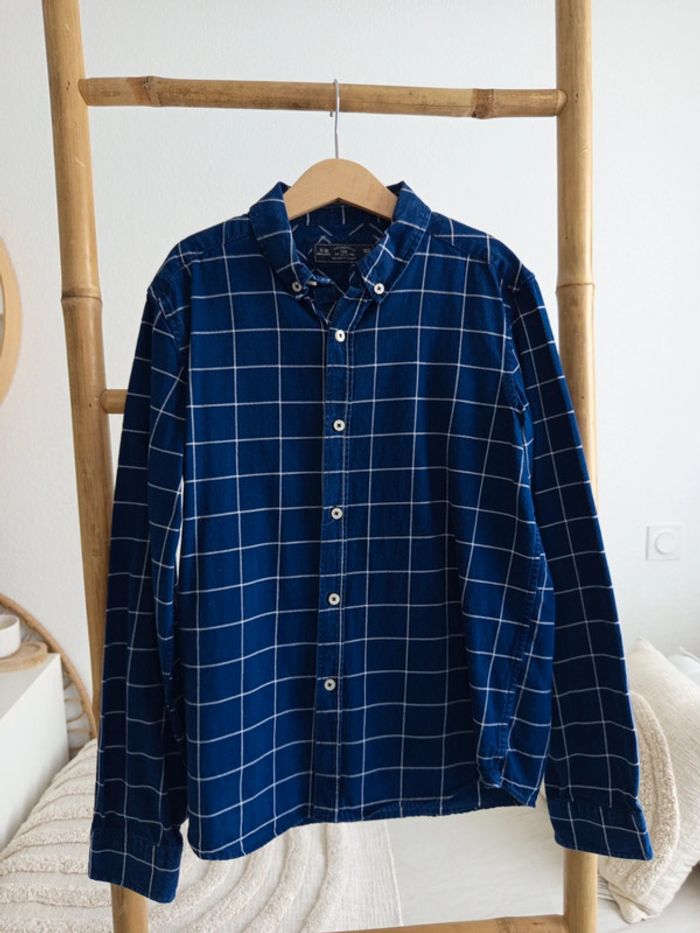 Chemise bleue à carreaux Lft 11 / 12 ans