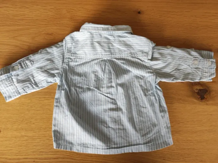 Chemise bleu et blanche Verbaudet 9 mois - photo numéro 4