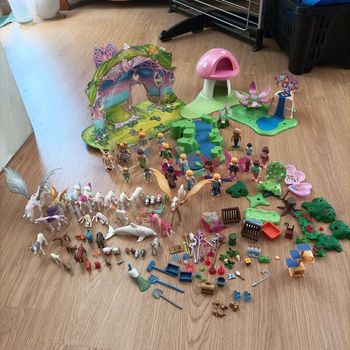 Très gros lot playmobil fées sirènes décors accessoires 