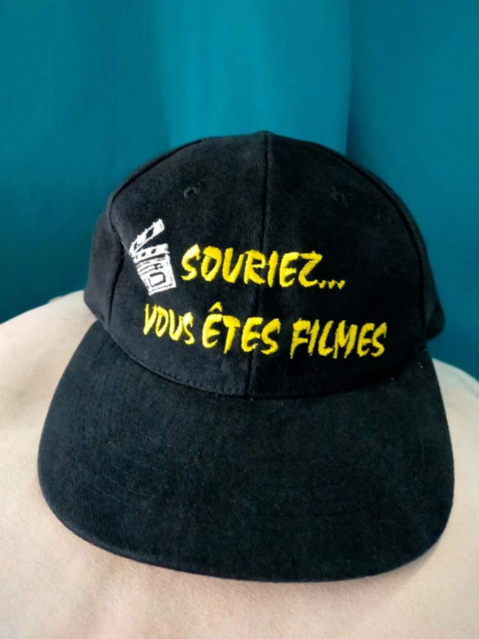 Casquette noire : Souriez vous êtes filmés – Taille 58 - photo numéro 6