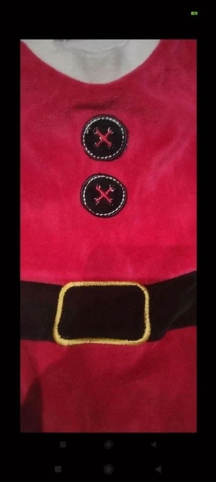 Pyjama velours Père Noël 6 mois - photo numéro 3