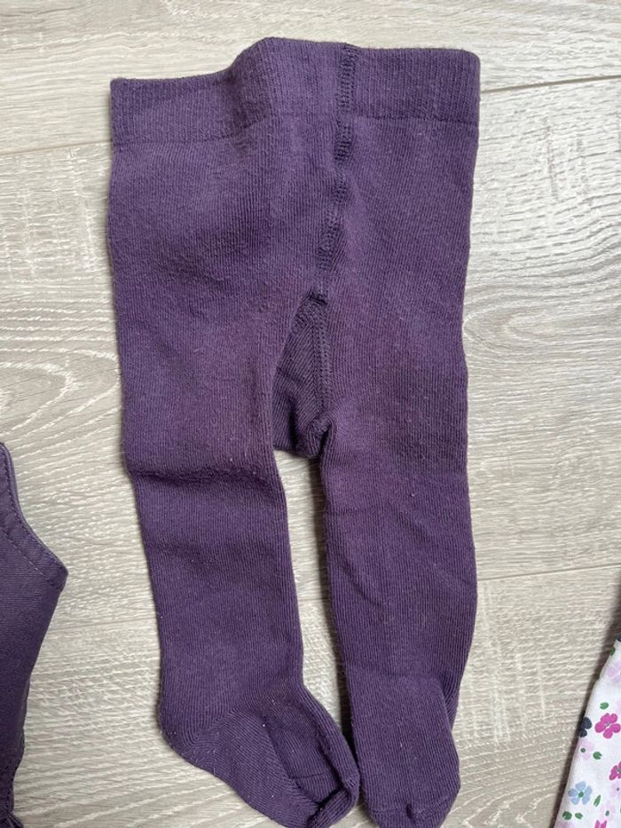 Ensemble robe tablier violet 3 mois - photo numéro 6