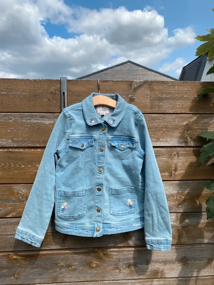 Veste jean fleurs fille 8 ans sergent major