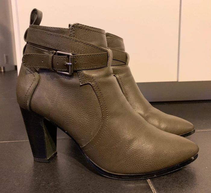 Bottines boots kaki Promod T39