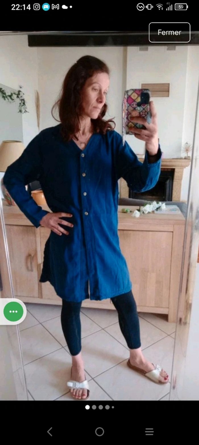 Liquette femme XL bleu marine c77