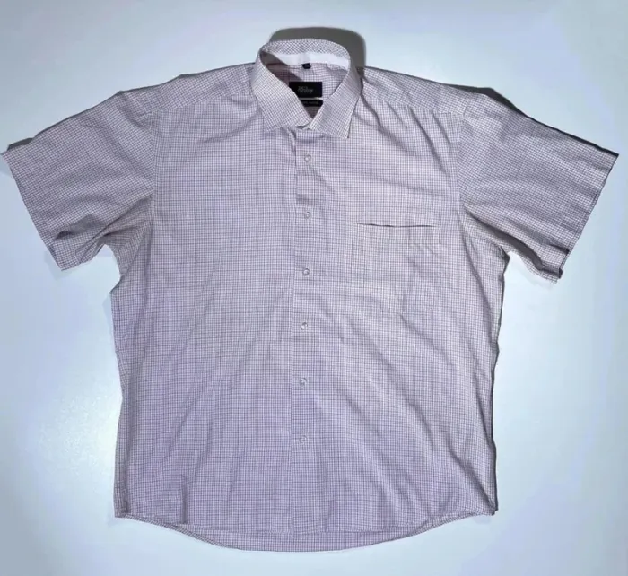 Checkered shirt Pink White Yves Dorsey Mens size XXL - photo numéro 3