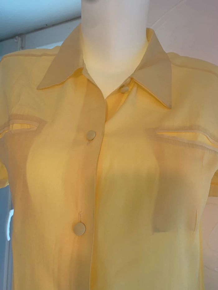 Blouse été taille 36 jaune manches courtes - photo numéro 2