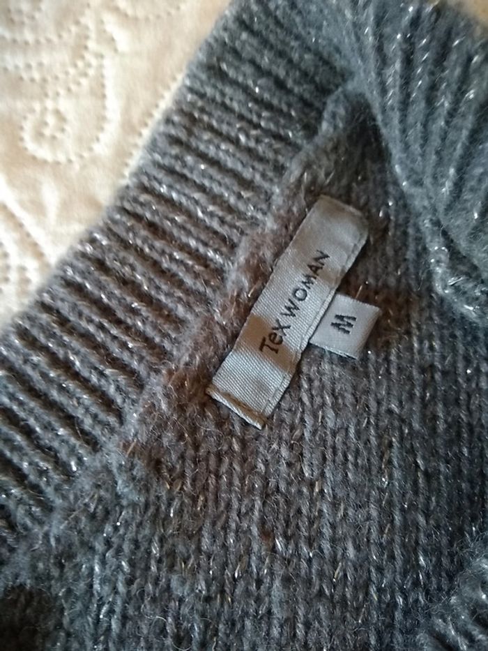Pull gris pailleté argent - photo numéro 4