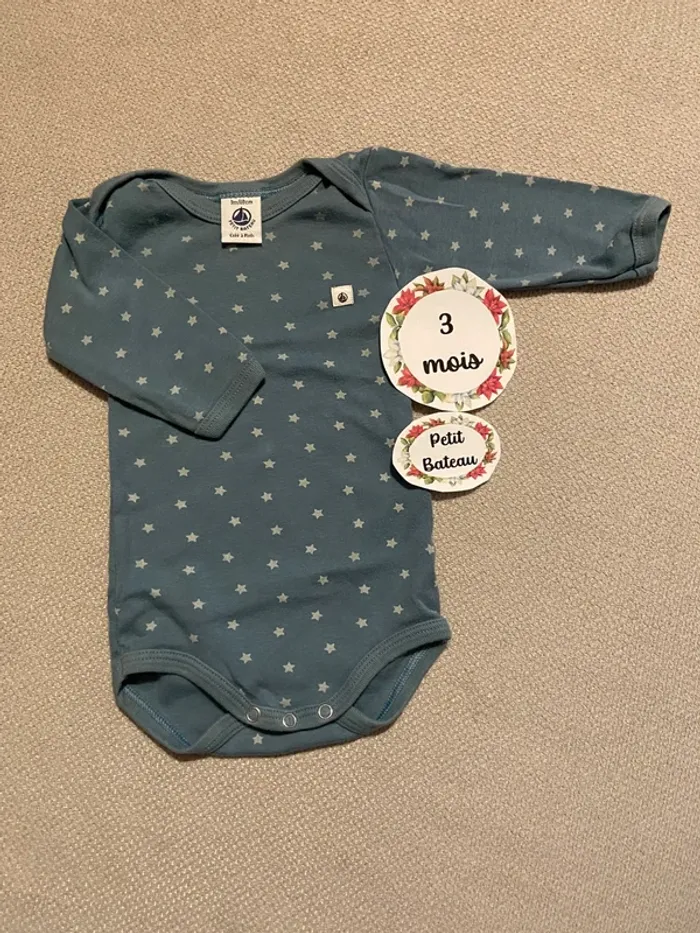 Body petit bateau 3 mois manches longues
