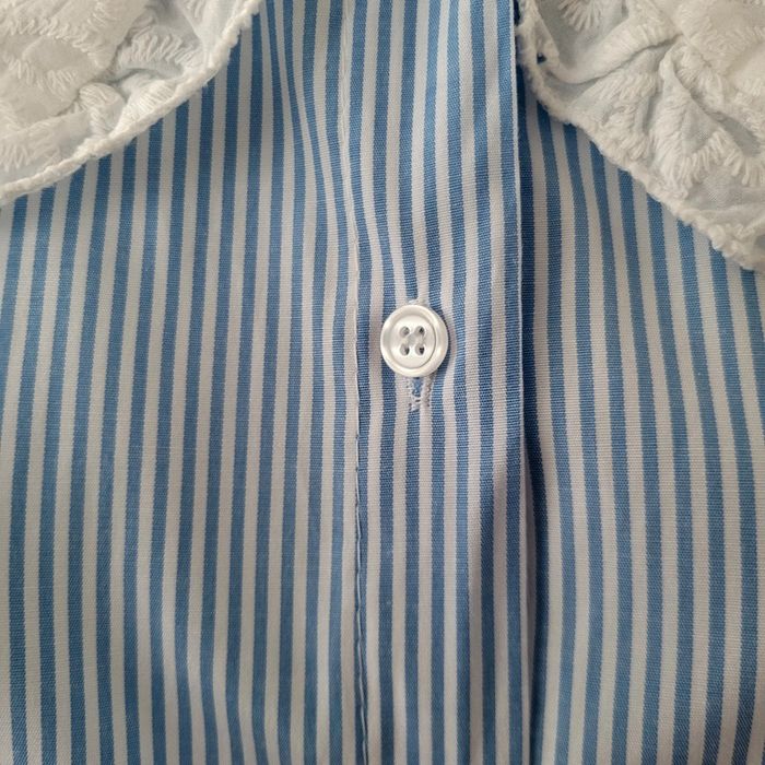Chemise rayée à col et manches en dentelle neuve avec étiquette TU (44/50) Pépouz' by Loicïa Curve - photo numéro 8