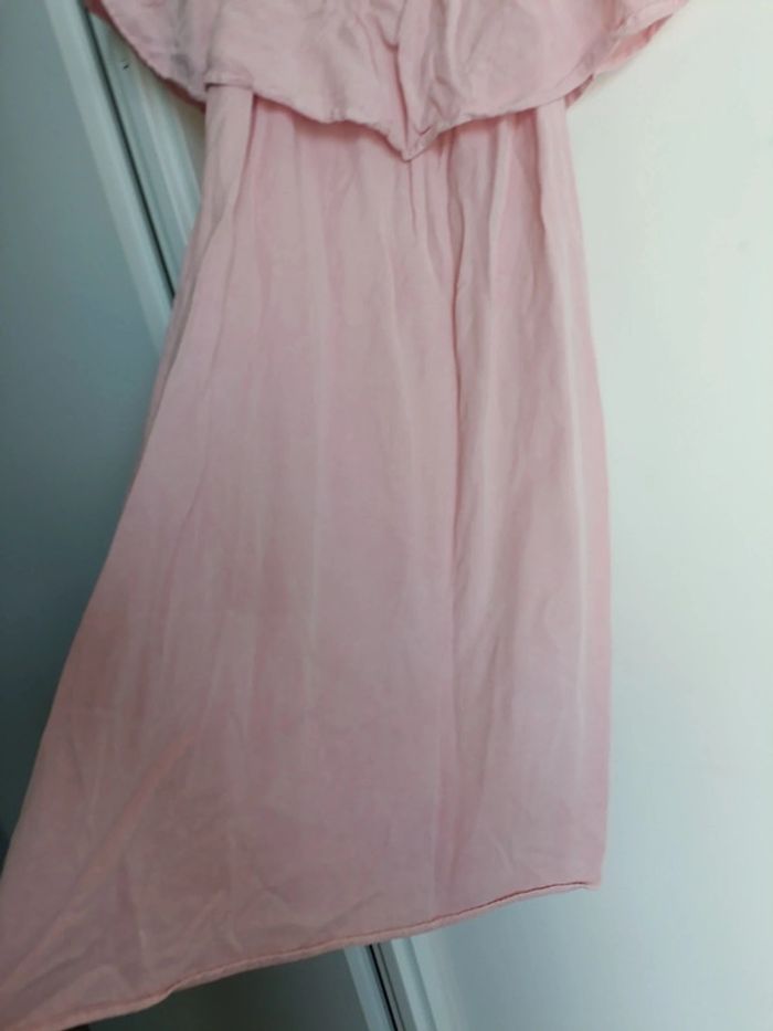 Robe rose courte genou pâle épaule denudé Kiabi Taille 36 – Lyocell – Très bon état - photo numéro 4