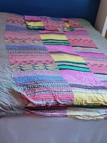 housse de couette et taie imprimé pour lit 2 pers