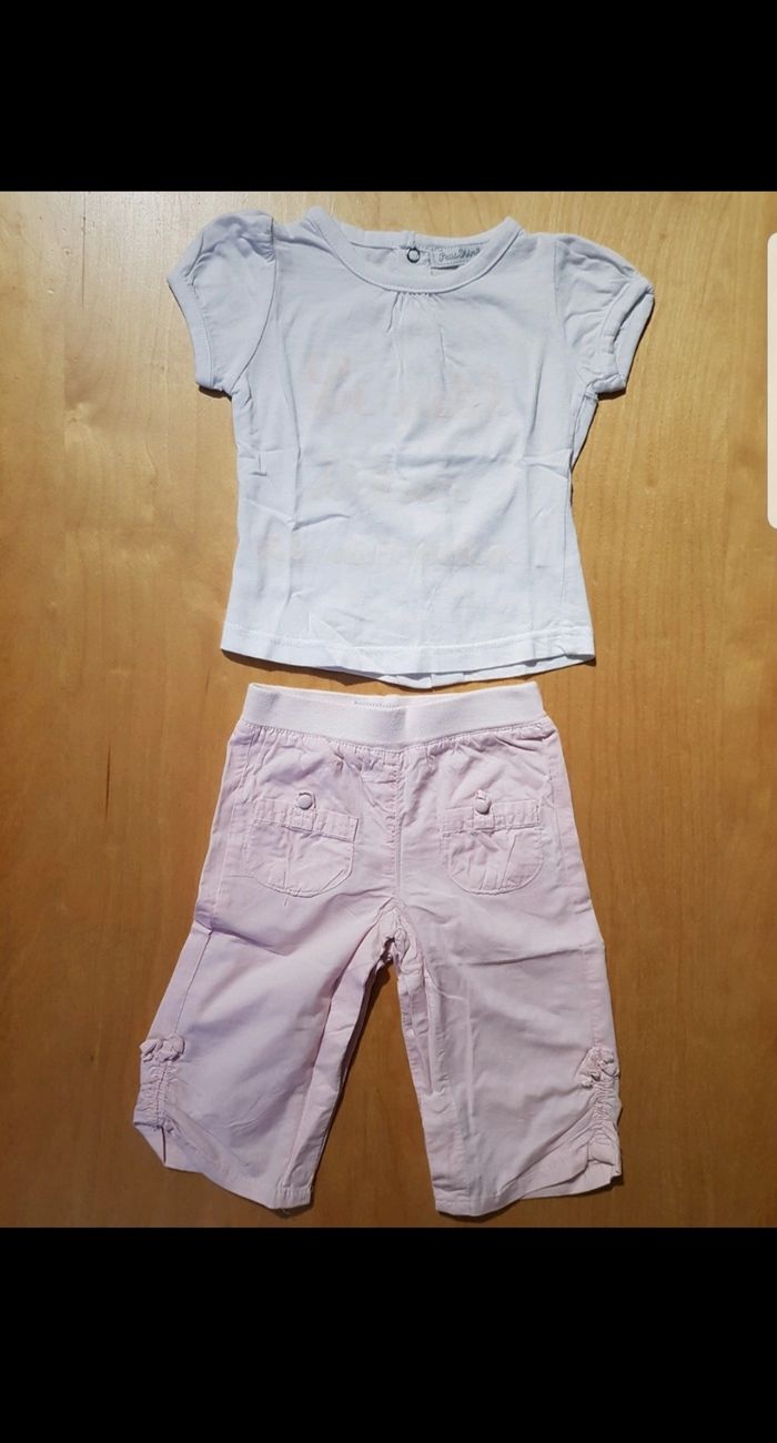 Ensemble 2 pièces bébé fille 6 mois