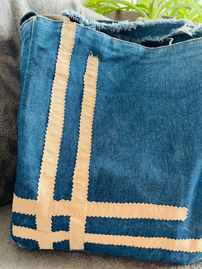 Sac fourre  tout en jean - photo numéro 2
