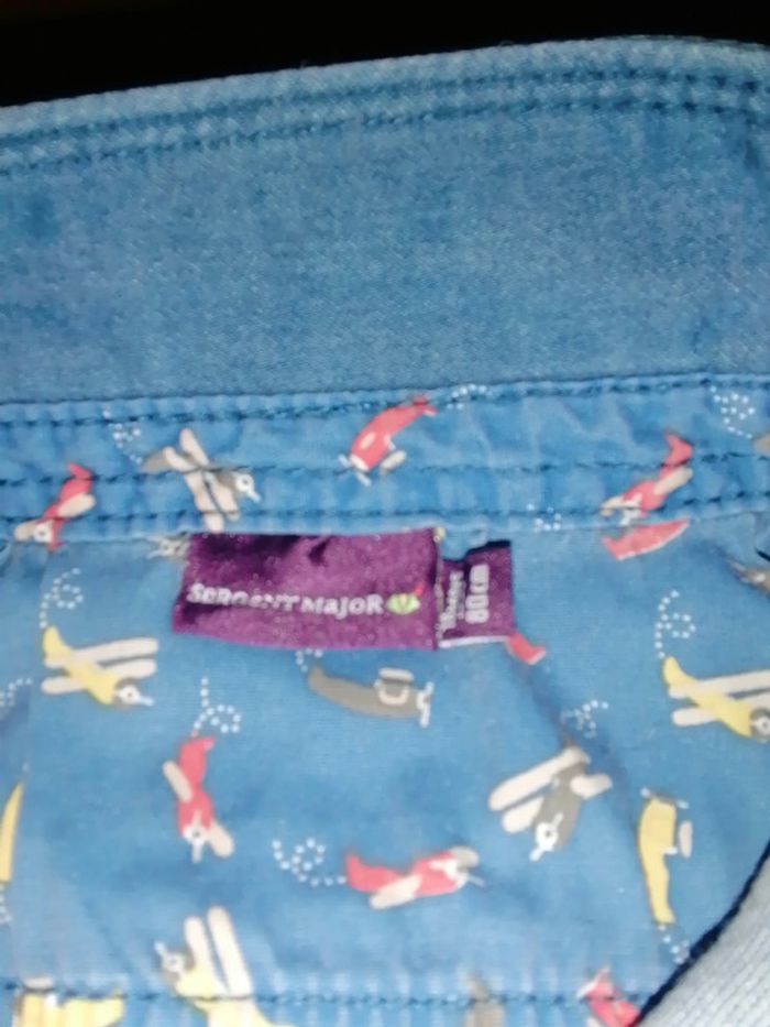 chemise jeans sergent major 18 mois - photo numéro 3