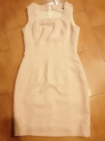 Robe saumon et écru Taille 36/38 Faite par une couturière