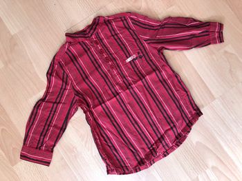 Belle chemise rouge à rayures T. 2 ans Creeks TBE