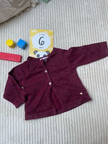 Gilet bordeaux 6 mois