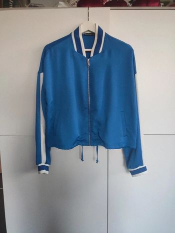 Stradivarius blouson fin bleu blanc L