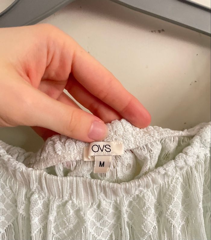Top blanc à épaules découvertes, taille M, marque OVS - photo numéro 2