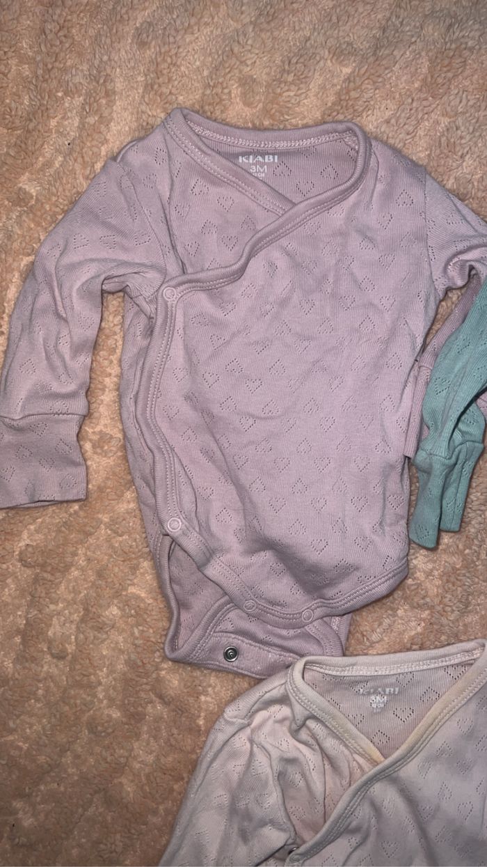 Lots de 3 body fille 3 mois - photo numéro 2