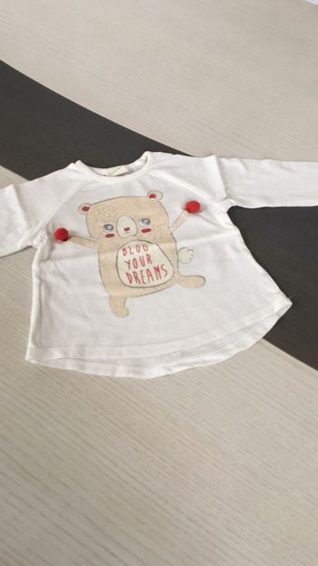 Tee shirt blanc 9m Zara