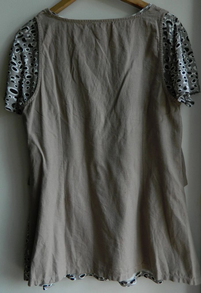 T shirt manches courtes T 44 "Bleu Bonheur" - photo numéro 3