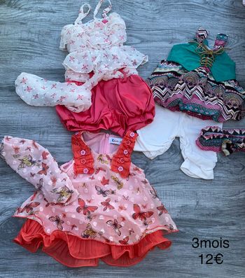 Ensemble de 3pieces fille 3mois