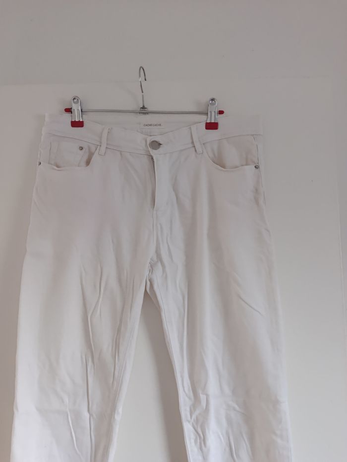 Jean blanc Cache cache - photo numéro 2
