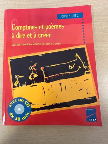 Livre comptines et poèmes à dire et à créer Solange sanchis