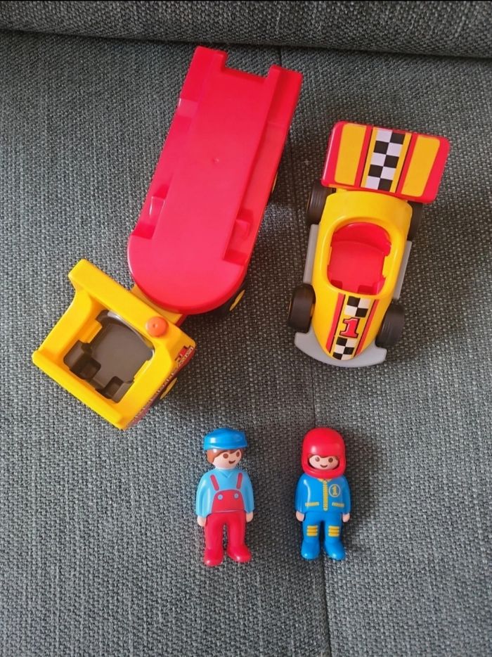 Playmobil 123 voiture de course avec camion de transport 6761 - photo numéro 3