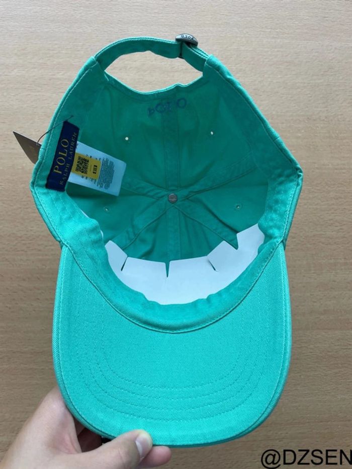 Casquet Ralph Lauren Neuve Turquoise logo brodé - photo numéro 7